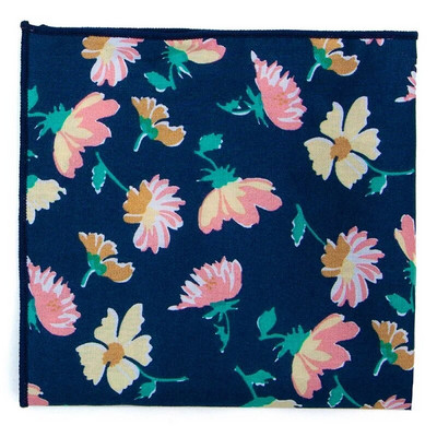 Kiváló minőségű férfi pamut nyomott virágos zsebtörölköző kis zsebkendő négyzet alakú Western kiegészítők zsebsál Hanky pamut