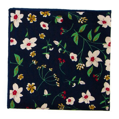 Kiváló minőségű férfi pamut nyomott virágos zsebtörölköző kis zsebkendő négyzet alakú Western kiegészítők zsebsál Hanky pamut