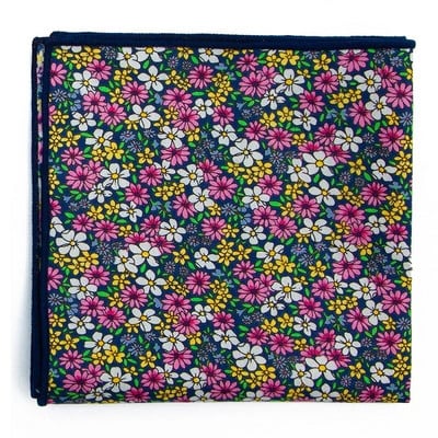 Kiváló minőségű férfi pamut nyomott virágos zsebtörölköző kis zsebkendő négyzet alakú Western kiegészítők zsebsál Hanky pamut