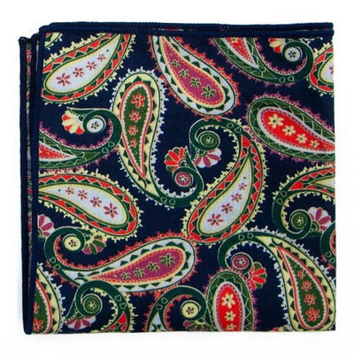 Kiváló minőségű férfi pamut nyomott virágos zsebtörölköző kis zsebkendő négyzet alakú Western kiegészítők zsebsál Hanky pamut