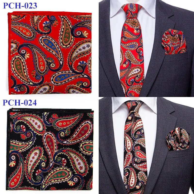 Kiváló minőségű férfi pamut nyomott virágos zsebtörölköző kis zsebkendő négyzet alakú Western kiegészítők zsebsál Hanky pamut