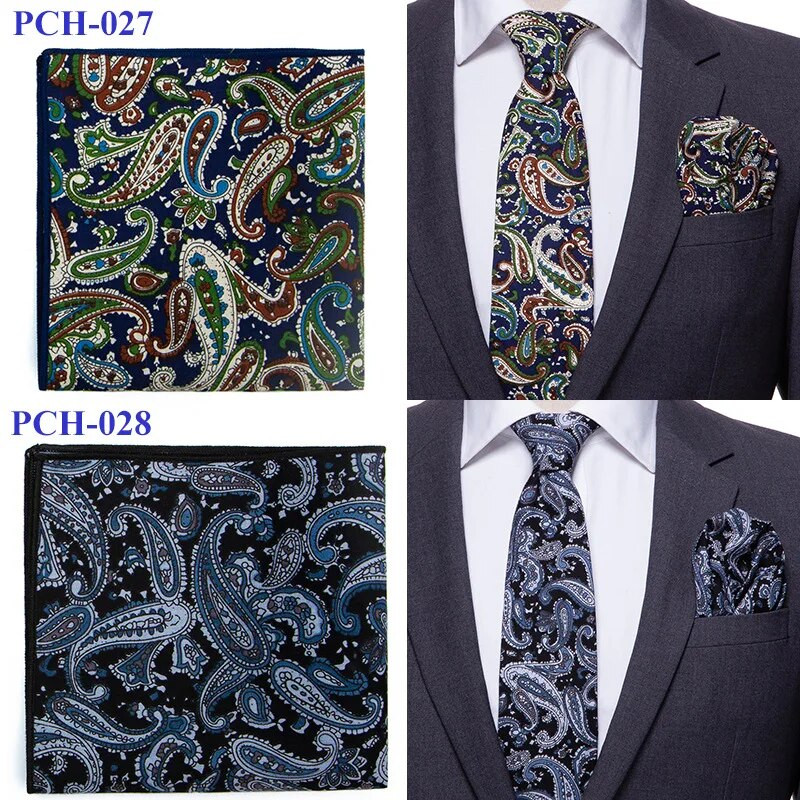 Kiváló minőségű férfi pamut nyomott virágos zsebtörölköző kis zsebkendő négyzet alakú Western kiegészítők zsebsál Hanky pamut