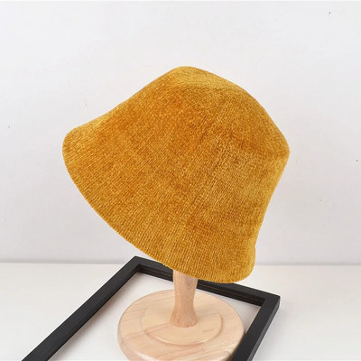 MAXSITI U Fekete zsenília kupola Vödörsapka Női divat Harajuku halászkalap ősz tél alkalmi meleg sokoldalú mosdókalap