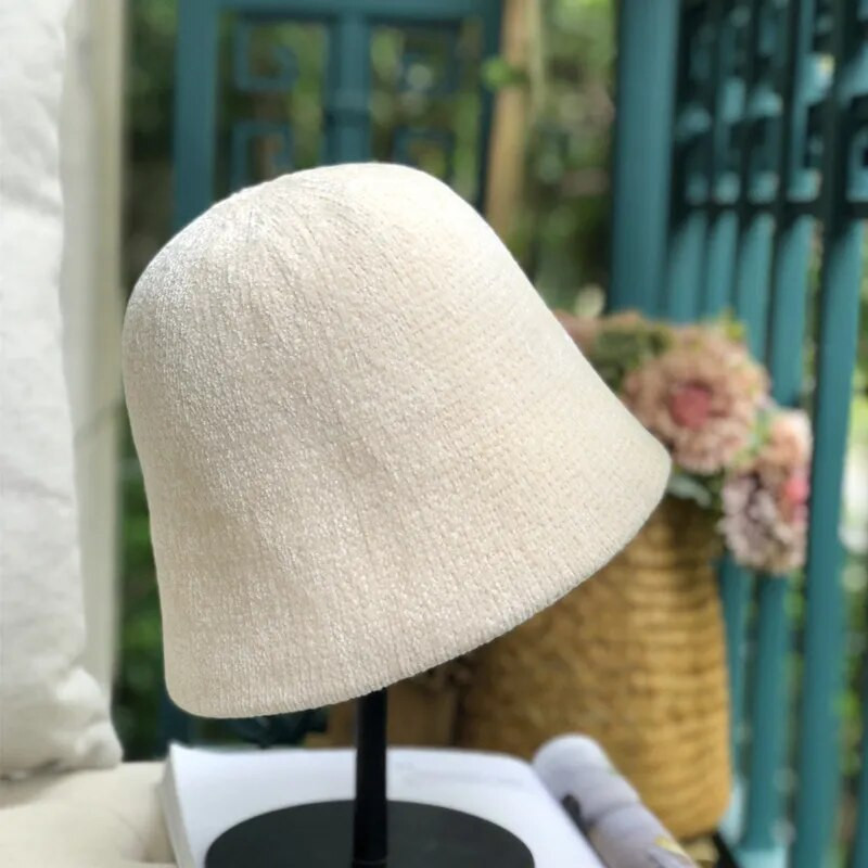 MAXSITI U Fekete zsenília kupola Vödörsapka Női divat Harajuku halászkalap ősz tél alkalmi meleg sokoldalú mosdókalap