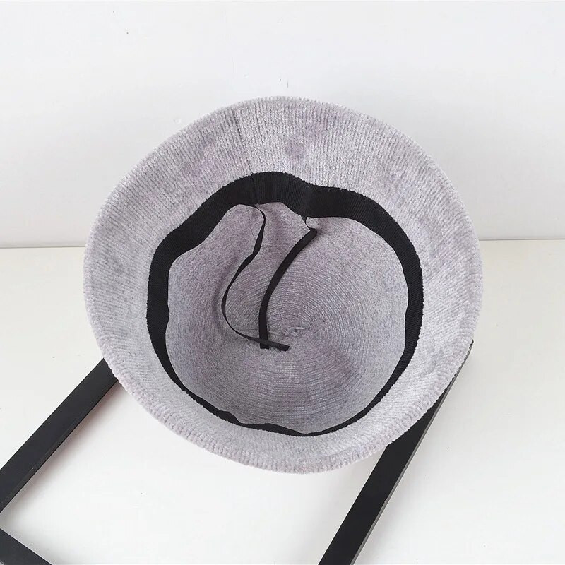 MAXSITI U Fekete zsenília kupola Vödörsapka Női divat Harajuku halászkalap ősz tél alkalmi meleg sokoldalú mosdókalap