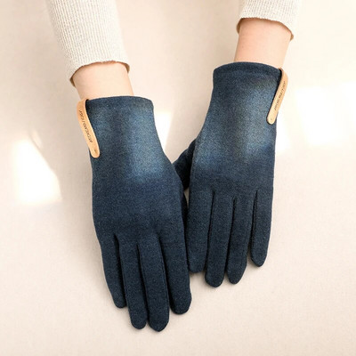 Korea ühevärviline õues ratsutamine pluss sametist soojad kindad naistele talvepaks villane kašmiir puuteekraaniga sõidukindad S138