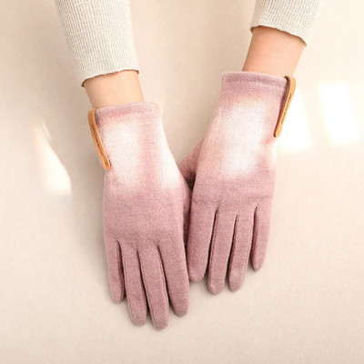 Korea ühevärviline õues ratsutamine pluss sametist soojad kindad naistele talvepaks villane kašmiir puuteekraaniga sõidukindad S138