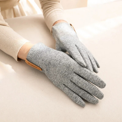 Korea ühevärviline õues ratsutamine pluss sametist soojad kindad naistele talvepaks villane kašmiir puuteekraaniga sõidukindad S138