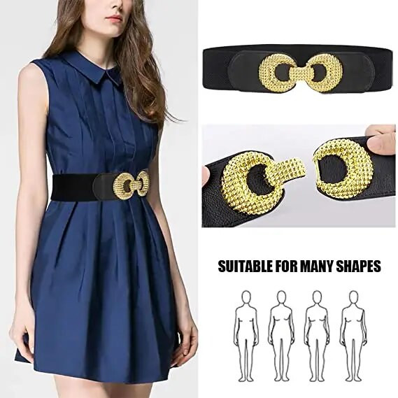 Široki elastični remen za haljine veće veličine za žene Modni pojasevi oko struka Rastezljivi pojas