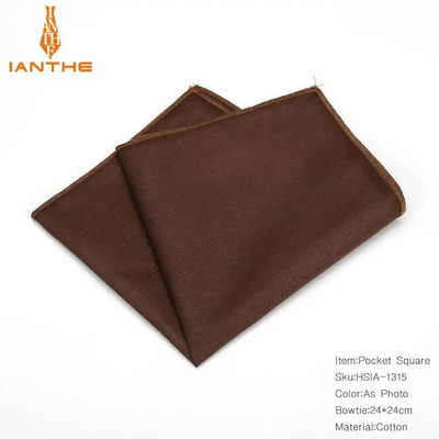 Vintage jauns vīriešu modes kokvilnas vienkrāsains konfekšu krāsas kabatas kvadrāts vīriešiem kabatlakats kāzu klasisks Hanky kostīmi kabatas Hankies