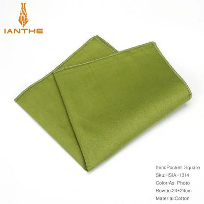 Vintage jauns vīriešu modes kokvilnas vienkrāsains konfekšu krāsas kabatas kvadrāts vīriešiem kabatlakats kāzu klasisks Hanky kostīmi kabatas Hankies