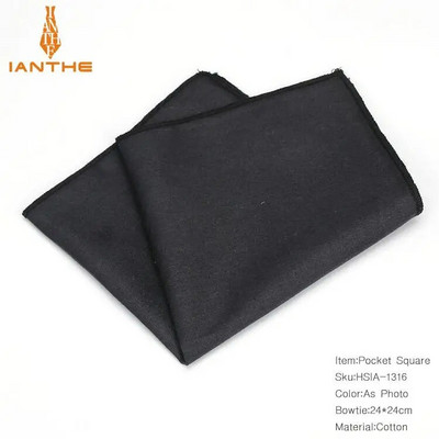 Vintage jauns vīriešu modes kokvilnas vienkrāsains konfekšu krāsas kabatas kvadrāts vīriešiem kabatlakats kāzu klasisks Hanky kostīmi kabatas Hankies