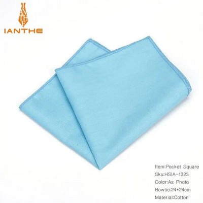 Vintage jauns vīriešu modes kokvilnas vienkrāsains konfekšu krāsas kabatas kvadrāts vīriešiem kabatlakats kāzu klasisks Hanky kostīmi kabatas Hankies