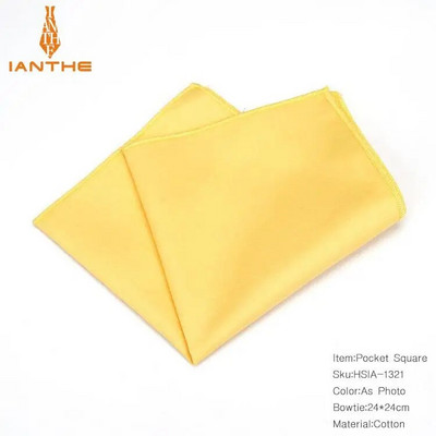 Vintage jauns vīriešu modes kokvilnas vienkrāsains konfekšu krāsas kabatas kvadrāts vīriešiem kabatlakats kāzu klasisks Hanky kostīmi kabatas Hankies