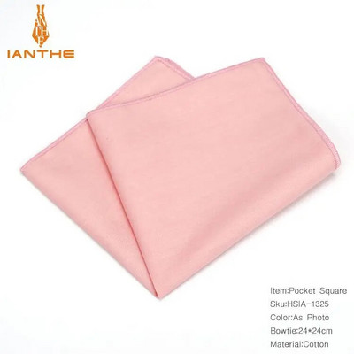 Vintage jauns vīriešu modes kokvilnas vienkrāsains konfekšu krāsas kabatas kvadrāts vīriešiem kabatlakats kāzu klasisks Hanky kostīmi kabatas Hankies