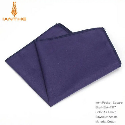 Vintage jauns vīriešu modes kokvilnas vienkrāsains konfekšu krāsas kabatas kvadrāts vīriešiem kabatlakats kāzu klasisks Hanky kostīmi kabatas Hankies