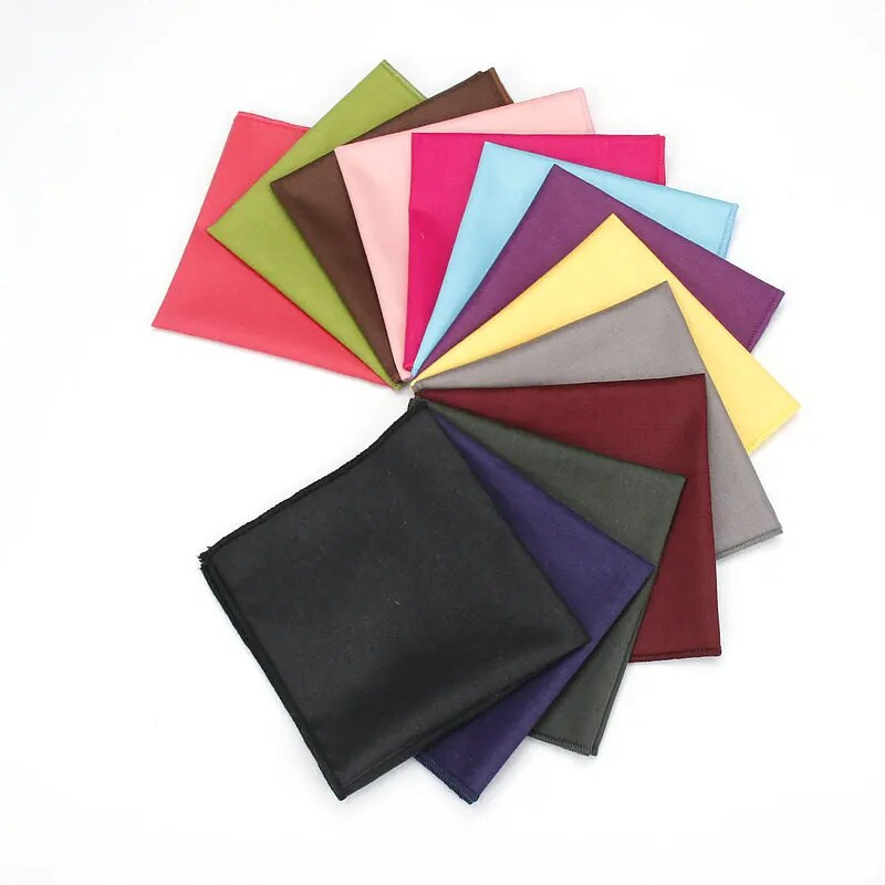 Vintage jauns vīriešu modes kokvilnas vienkrāsains konfekšu krāsas kabatas kvadrāts vīriešiem kabatlakats kāzu klasisks Hanky kostīmi kabatas Hankies