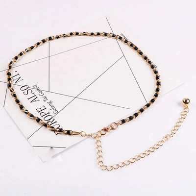 Pojasevi u obliku cvjetnog lišća za žene Dizajner vjenčanja Elastični djevojački rastezljivi uski pojas oko struka Pojas za pletenice Metalni ženski pojas ceinture