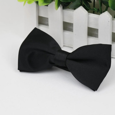 Férfi csokornyakkendő rugalmas csokornyakkendő sima nyakkendő puha matt pillangós dekoratív mintás egyszínű nyakkendők