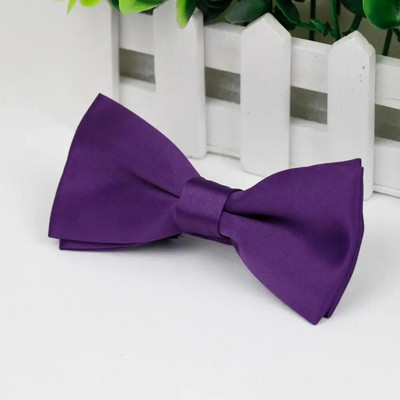 Férfi csokornyakkendő rugalmas csokornyakkendő sima nyakkendő puha matt pillangós dekoratív mintás egyszínű nyakkendők