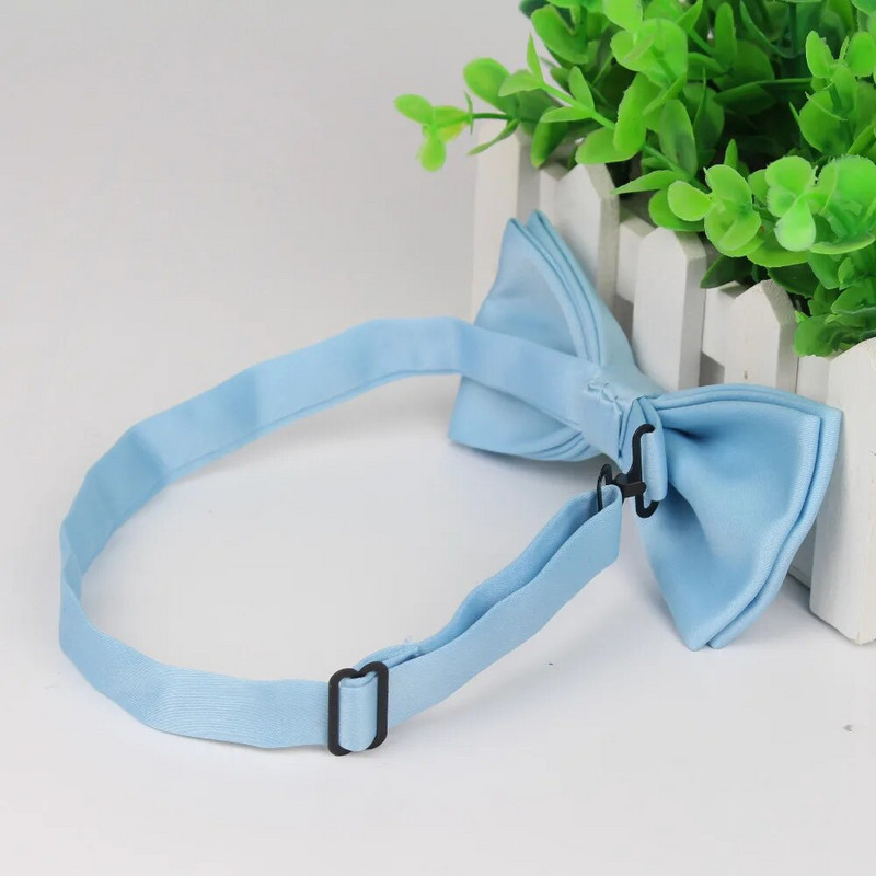 Férfi csokornyakkendő rugalmas csokornyakkendő sima nyakkendő puha matt pillangós dekoratív mintás egyszínű nyakkendők