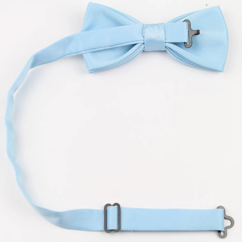 Férfi csokornyakkendő rugalmas csokornyakkendő sima nyakkendő puha matt pillangós dekoratív mintás egyszínű nyakkendők