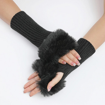 Φίνος κόκκος κοντά μάλλινα γάντια Νέα χειμωνιάτικα μάλλινα γάντια γυναικεία ψεύτικα μανίκια πλεκτά ζεστασιά εκτεθειμένα μανίκια χωρίς δάχτυλα