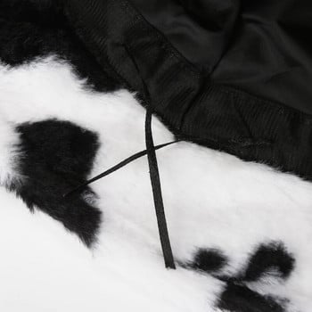 Φθινόπωρο Χειμώνας Faux Fur Cap Fluffy Cow Bocket Καπέλα Γυναικεία Ζεστά Καπέλα Ψαράς Μαλακό βελούδινο βελούδινο καπέλο σκι Κορίτσι για εξωτερικούς χώρους Παναμά