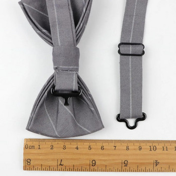 Καρό ανδρικό παπιγιόν Ευέλικτο παπιγιόν Λείο γραβάτα Μαλακό ριγέ διακοσμητικό σχέδιο πεταλούδας Πολύχρωμες γραβάτες