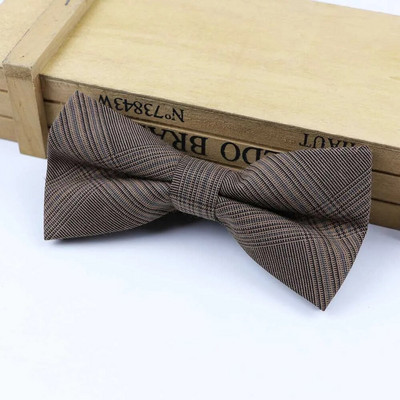 Karirana muška leptir-kravata Fleksibilna leptir-mašna Glatka kravata Mekana prugasta leptir ukrasni uzorak Šarene kravate