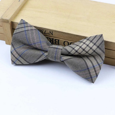 Karirana muška leptir-kravata Fleksibilna leptir-mašna Glatka kravata Mekana prugasta leptir ukrasni uzorak Šarene kravate