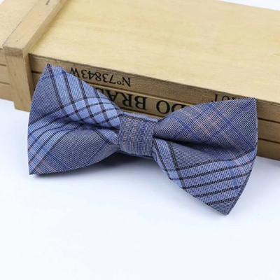 Karirana muška leptir-kravata Fleksibilna leptir-mašna Glatka kravata Mekana prugasta leptir ukrasni uzorak Šarene kravate