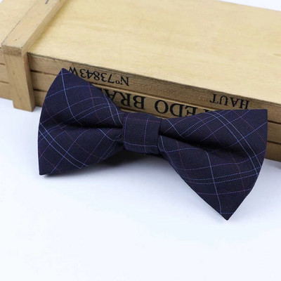 Karirana muška leptir-kravata Fleksibilna leptir-mašna Glatka kravata Mekana prugasta leptir ukrasni uzorak Šarene kravate