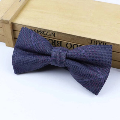 Karirana muška leptir-kravata Fleksibilna leptir-mašna Glatka kravata Mekana prugasta leptir ukrasni uzorak Šarene kravate