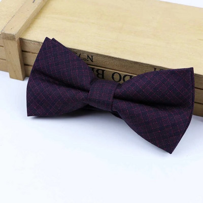 Karirana muška leptir-kravata Fleksibilna leptir-mašna Glatka kravata Mekana prugasta leptir ukrasni uzorak Šarene kravate