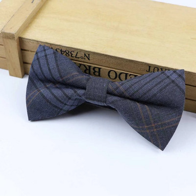 Karirana muška leptir-kravata Fleksibilna leptir-mašna Glatka kravata Mekana prugasta leptir ukrasni uzorak Šarene kravate