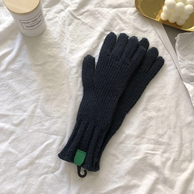 Zimske čiste boje Pletene rukavice Ženske zaslonske studentske jahaće Tople rukavice s podijeljenim prstima Božićni dar za par za žene