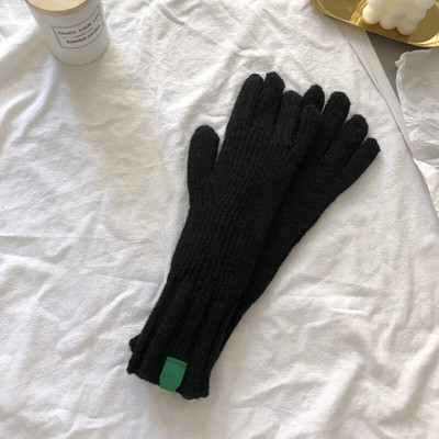 Zimske čiste boje Pletene rukavice Ženske zaslonske studentske jahaće Tople rukavice s podijeljenim prstima Božićni dar za par za žene
