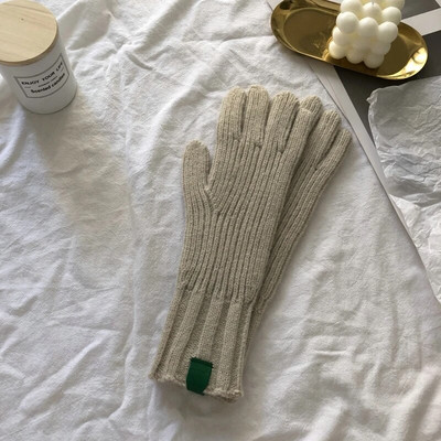 Zimske čiste boje Pletene rukavice Ženske zaslonske studentske jahaće Tople rukavice s podijeljenim prstima Božićni dar za par za žene