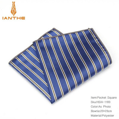 Luksuzni muški rupčić s točkastim prugama s cvjetnim poliesterskim maramicama Muška maramica s poslovnim džepom na prsima Džep za ručnike