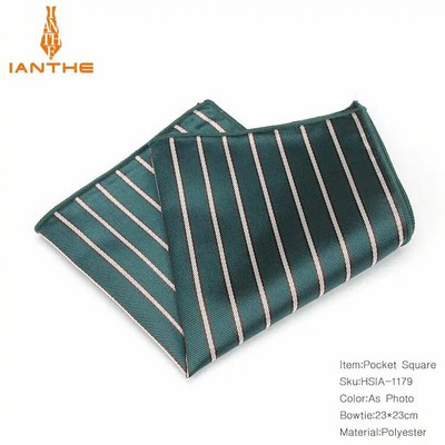 Luksuzni muški rupčić s točkastim prugama s cvjetnim poliesterskim maramicama Muška maramica s poslovnim džepom na prsima Džep za ručnike