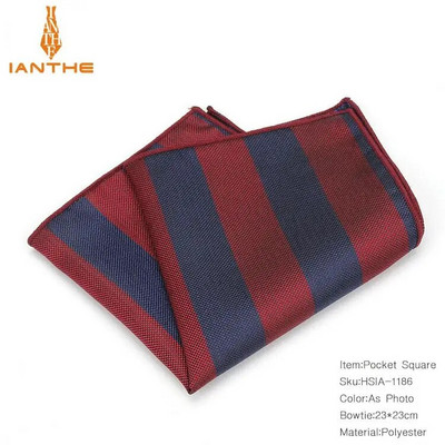 Luksuzni muški rupčić s točkastim prugama s cvjetnim poliesterskim maramicama Muška maramica s poslovnim džepom na prsima Džep za ručnike