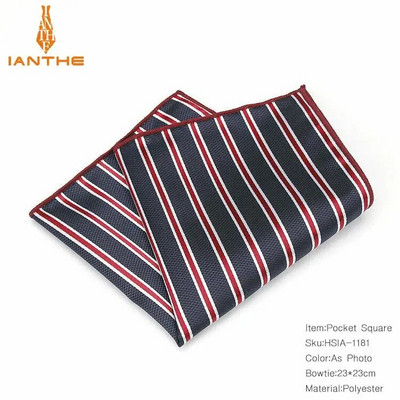 Luksuzni muški rupčić s točkastim prugama s cvjetnim poliesterskim maramicama Muška maramica s poslovnim džepom na prsima Džep za ručnike