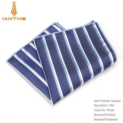 Luksuzni muški rupčić s točkastim prugama s cvjetnim poliesterskim maramicama Muška maramica s poslovnim džepom na prsima Džep za ručnike