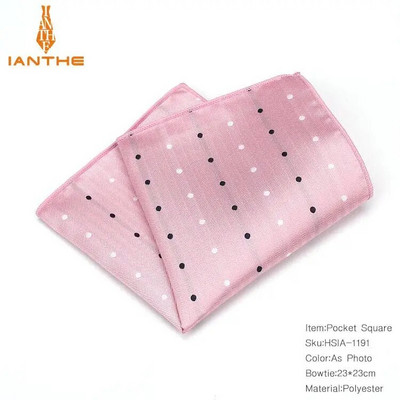 Luksuzni muški rupčić s točkastim prugama s cvjetnim poliesterskim maramicama Muška maramica s poslovnim džepom na prsima Džep za ručnike