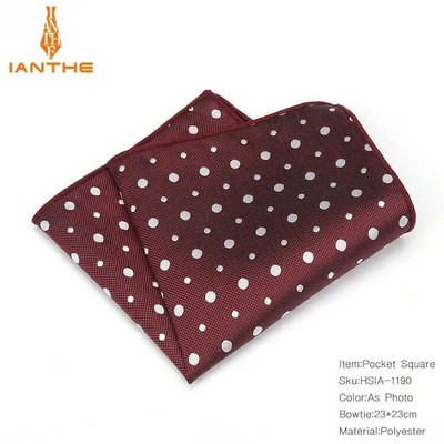 Luksuzni muški rupčić s točkastim prugama s cvjetnim poliesterskim maramicama Muška maramica s poslovnim džepom na prsima Džep za ručnike