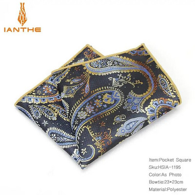 Luksuzni muški rupčić s točkastim prugama s cvjetnim poliesterskim maramicama Muška maramica s poslovnim džepom na prsima Džep za ručnike