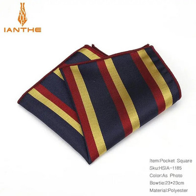 Luksuzni muški rupčić s točkastim prugama s cvjetnim poliesterskim maramicama Muška maramica s poslovnim džepom na prsima Džep za ručnike