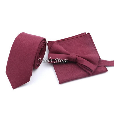 Wool Touch Soft Jednobojni Klasični 6cm Kompleti Kravata Muški Khaki Modna Leptir Kravata Džepni Četverokutni Kravata Poklon Dodatak