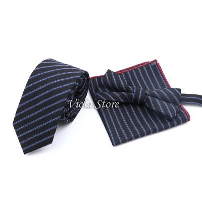 Wool Touch Soft Jednobojni Klasični 6cm Kompleti Kravata Muški Khaki Modna Leptir Kravata Džepni Četverokutni Kravata Poklon Dodatak